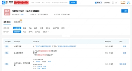 品牌煥新，智行未來 吉利旗下“吉氪智能”正式更名為“綠色吉行”